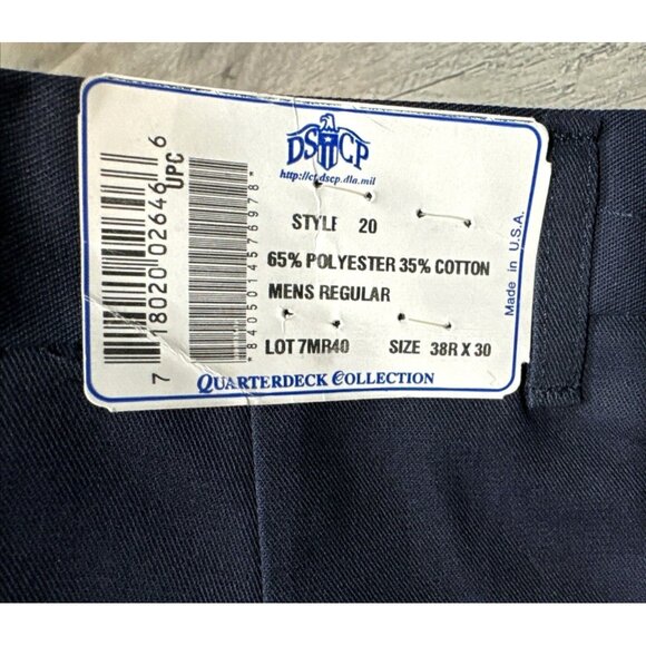 Military Trousers Utility Pants Mens 38x30 Blue Uniform DSCP Quarterdeck NEW - Picture 4 of 8